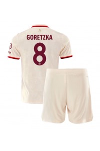 Fotbalové Dres Bayern Munich Leon Goretzka #8 Dětské Třetí Oblečení 2024-25 Krátký Rukáv (+ trenýrky)